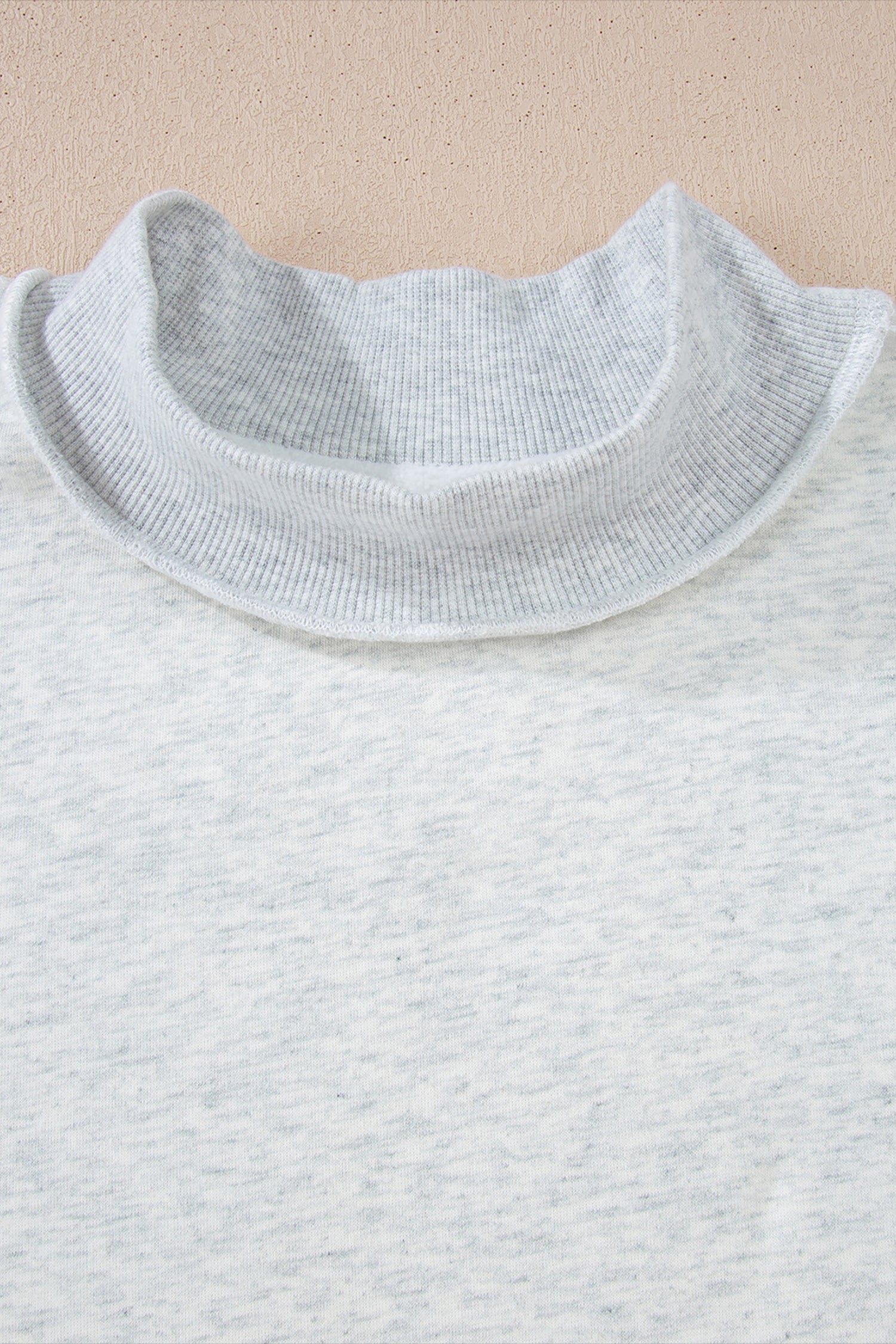 Racing Red Oversize Drop Shoulder Reversible Mock Neck Sweatshirt