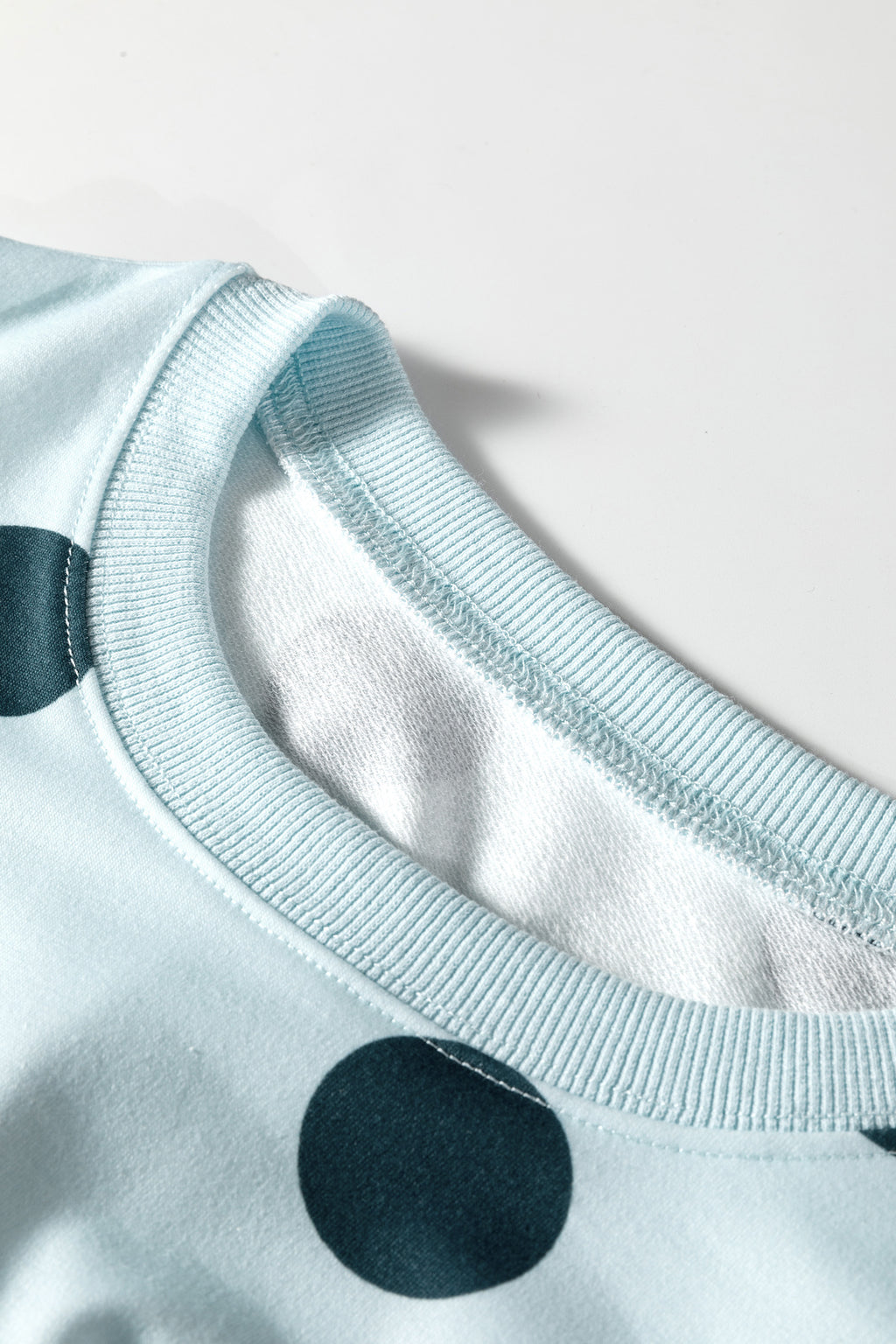 Pink Polka Dot Print Drop Shoulder Pullover Drawstring Shorts Set