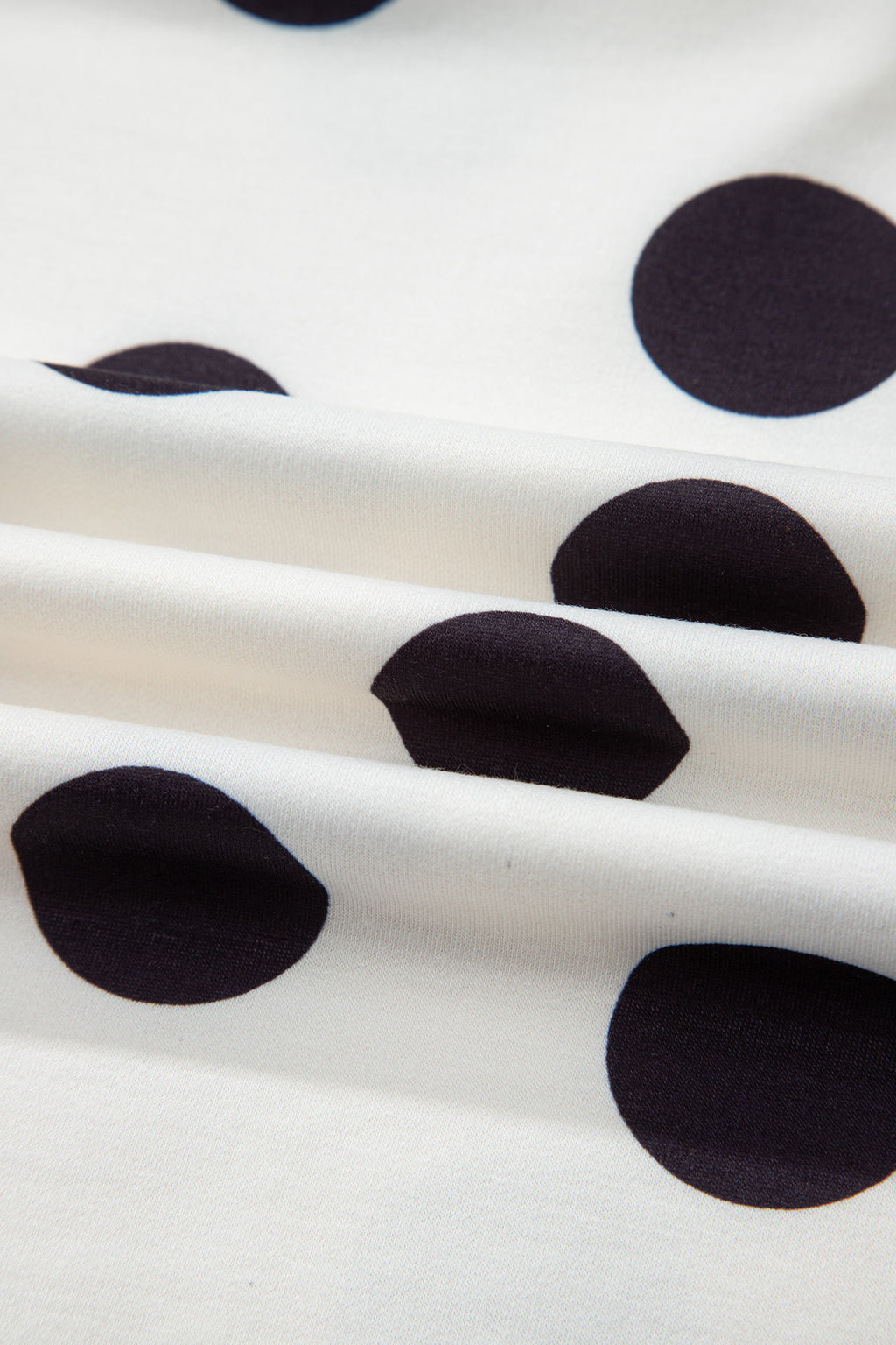 Pink Polka Dot Print Drop Shoulder Pullover Drawstring Shorts Set