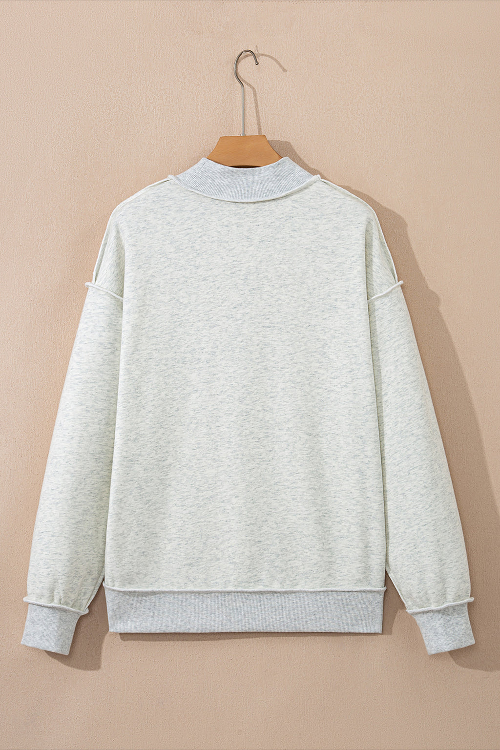 Racing Red Oversize Drop Shoulder Reversible Mock Neck Sweatshirt