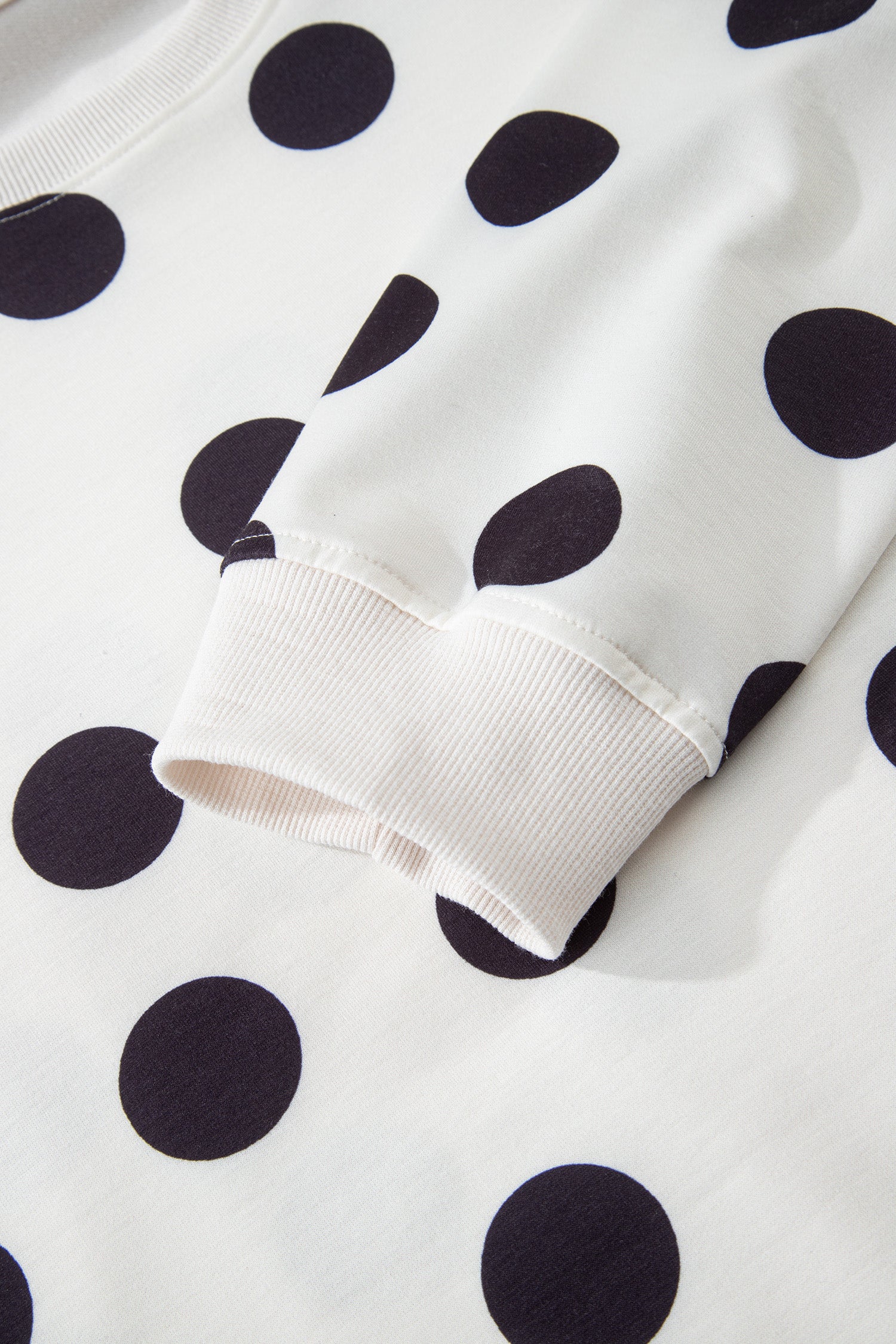 Pink Polka Dot Print Drop Shoulder Pullover Drawstring Shorts Set