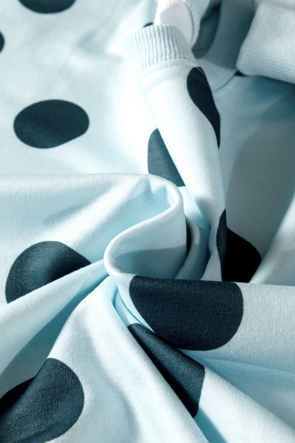 Pink Polka Dot Print Drop Shoulder Pullover Drawstring Shorts Set