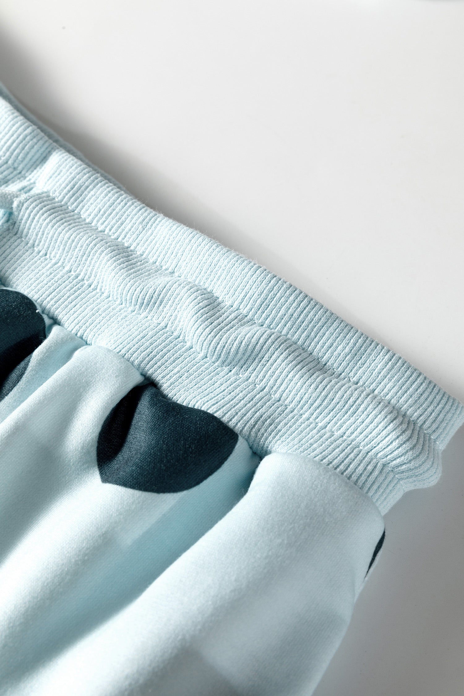 Pink Polka Dot Print Drop Shoulder Pullover Drawstring Shorts Set