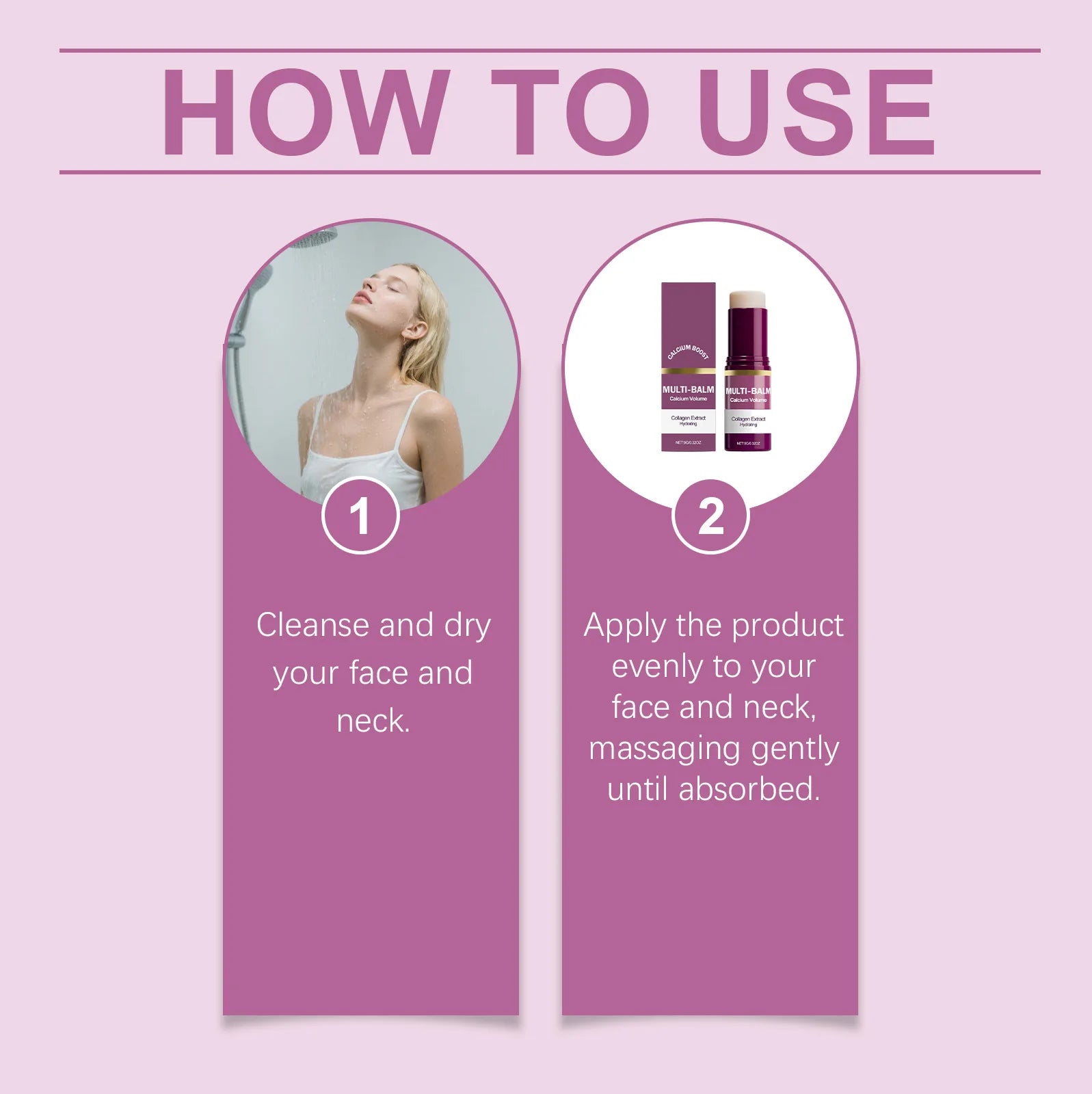 Anti-Aging Calcium Multi Balm Hydrating Firming Volume Soothing Dryness Repair Brighten Skin Tone Deep Moisturizing Cream Stick