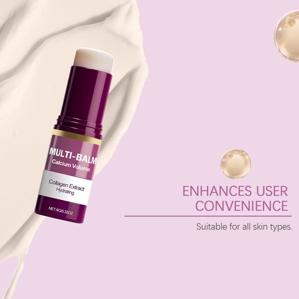 Anti-Aging Calcium Multi Balm Hydrating Firming Volume Soothing Dryness Repair Brighten Skin Tone Deep Moisturizing Cream Stick