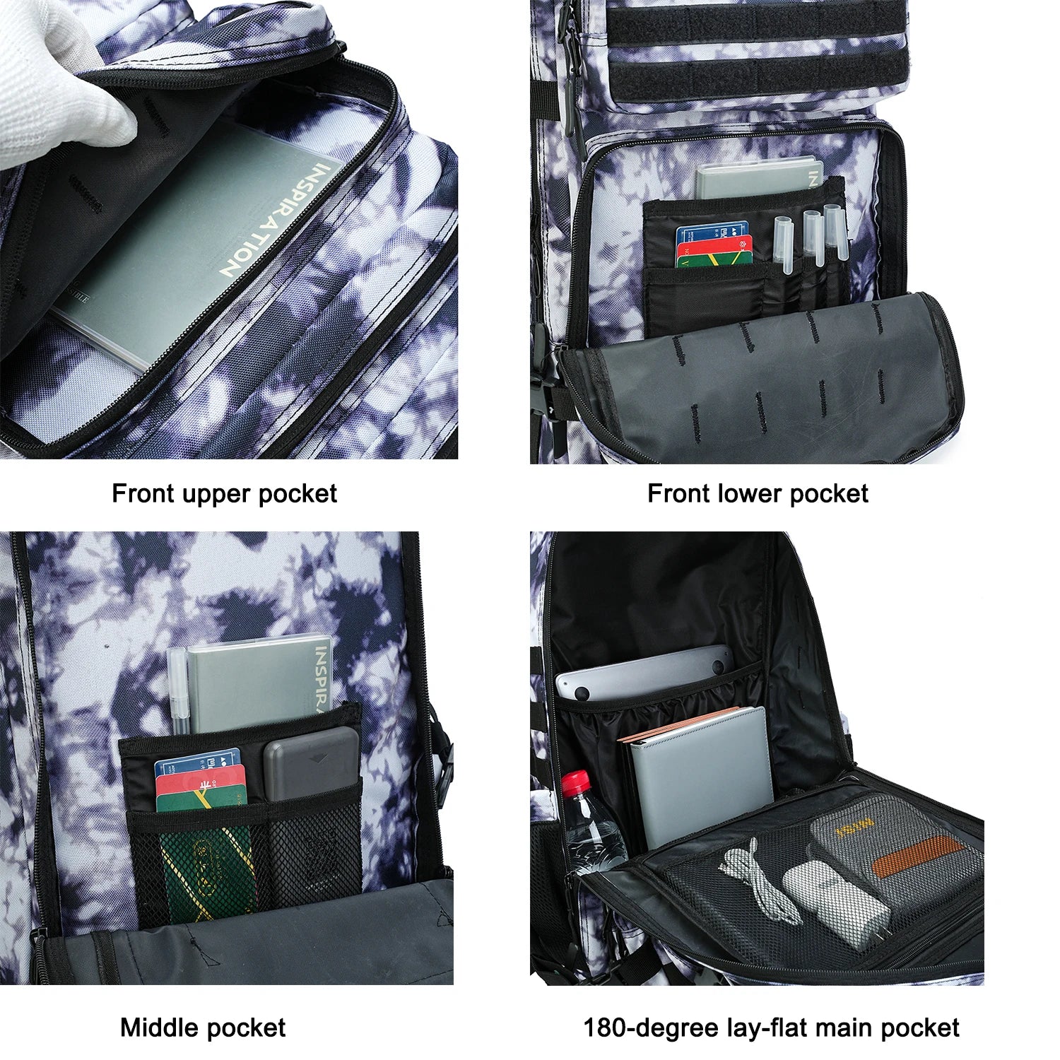 45L Tactical Backpack 3P Bag 3 Days Assault Outdoor Backpack Travel Waterproof Climbing Rucksack Camping Hiking Hunting Mochila