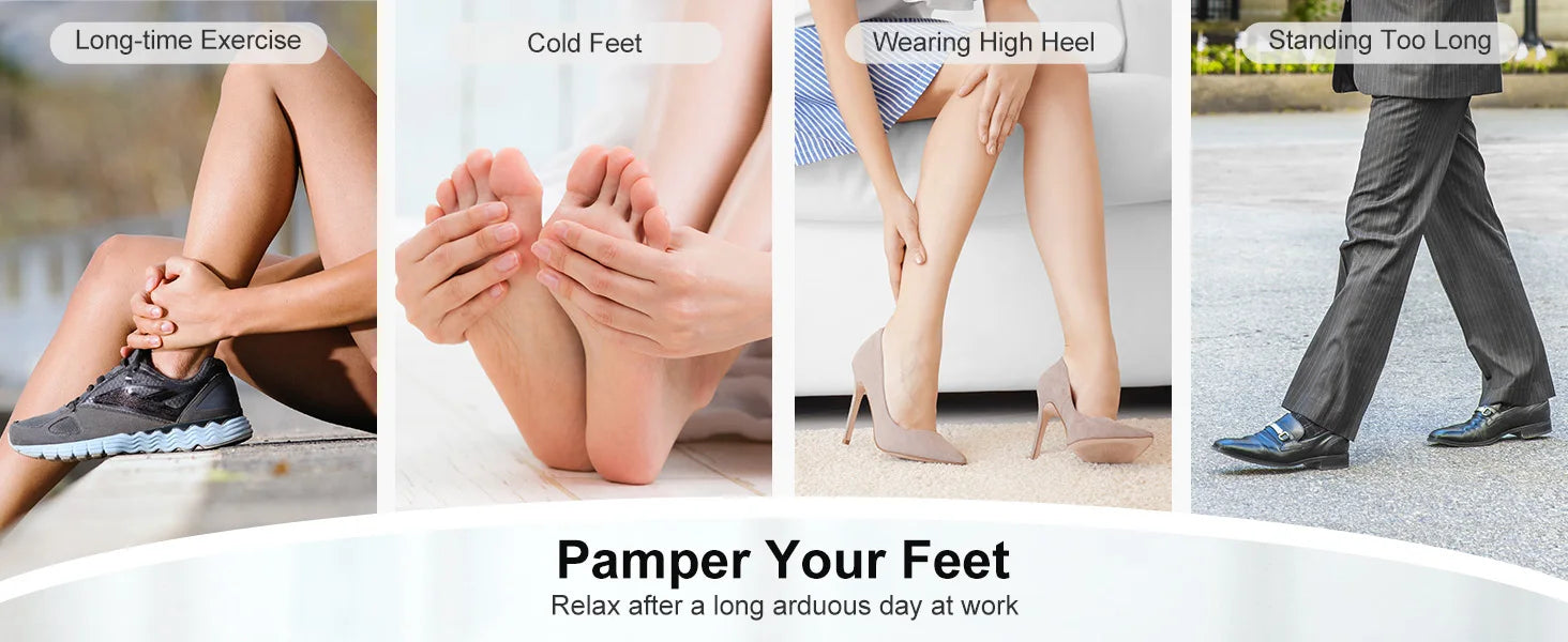 Medcursor Shiatsu Foot Massager Machine with Heat Roller Muscle Relaxation Pain Relief Electric Fully Wrapped Foot Massage