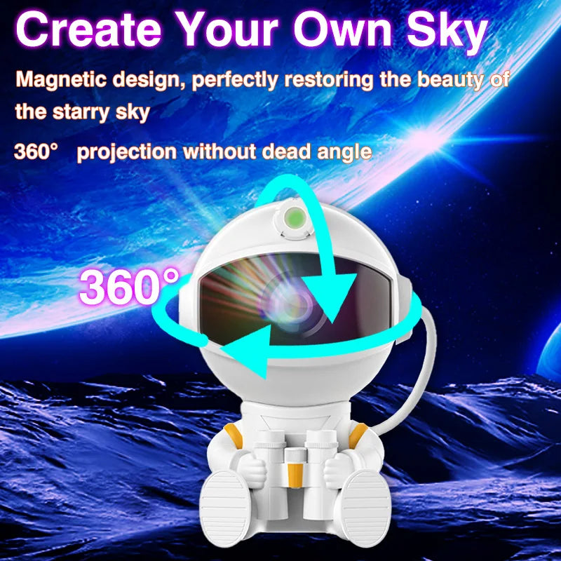 Astronaut Projector Galaxy Starry Night Lights for Bedroom LED Nebula Lamp Decoration Child Adult Holiday Gift