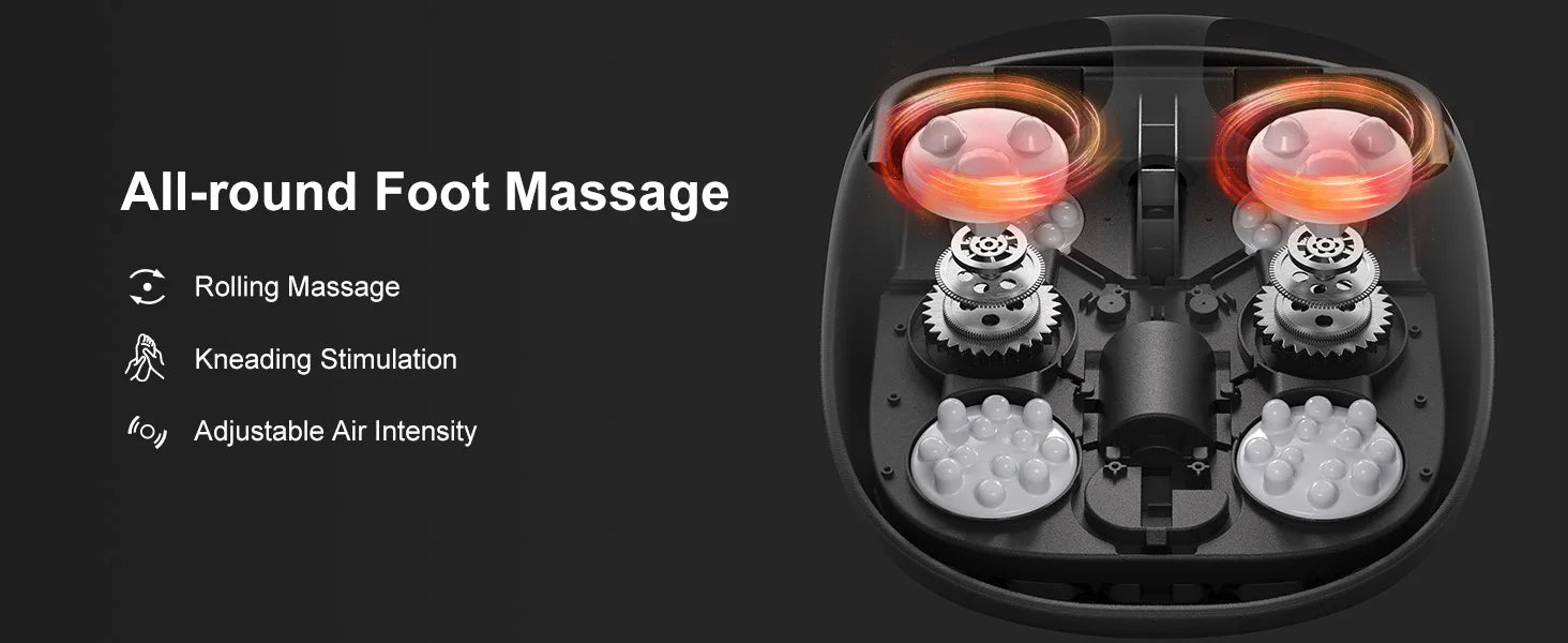 Medcursor Shiatsu Foot Massager Machine with Heat Roller Muscle Relaxation Pain Relief Electric Fully Wrapped Foot Massage