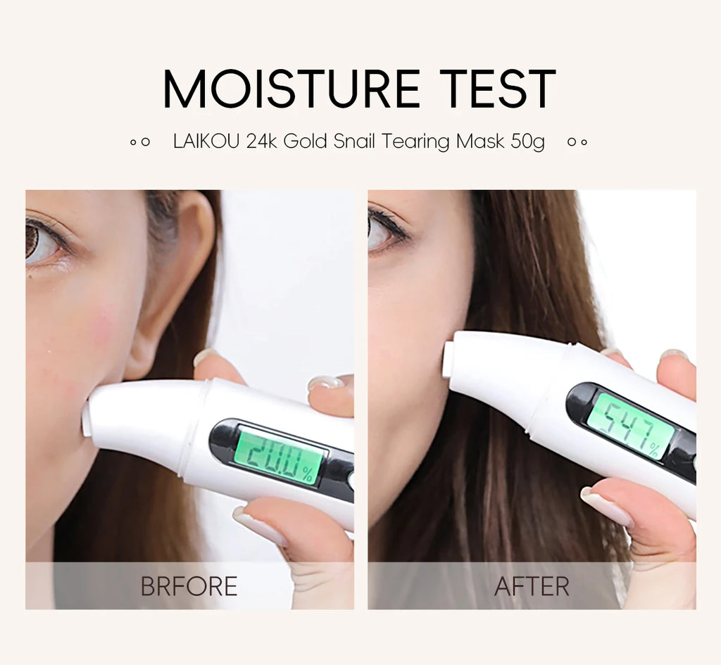 LAIKOU 24K Gold Snail Peel-Off Mask 3PCS Deep Cleansing Pore Tightening Blackhead Removal Detoxifying Facial Treatment 50g