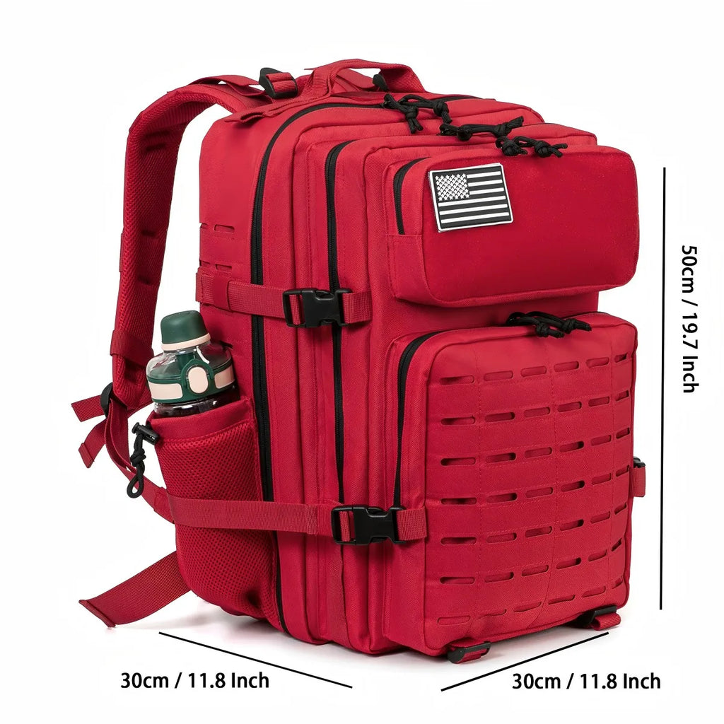 45L Men's Tactical Backpack with Double Cup Holder Hunting Backpack Outdoor Camping Gear Backpack Hiking Survival Backpack