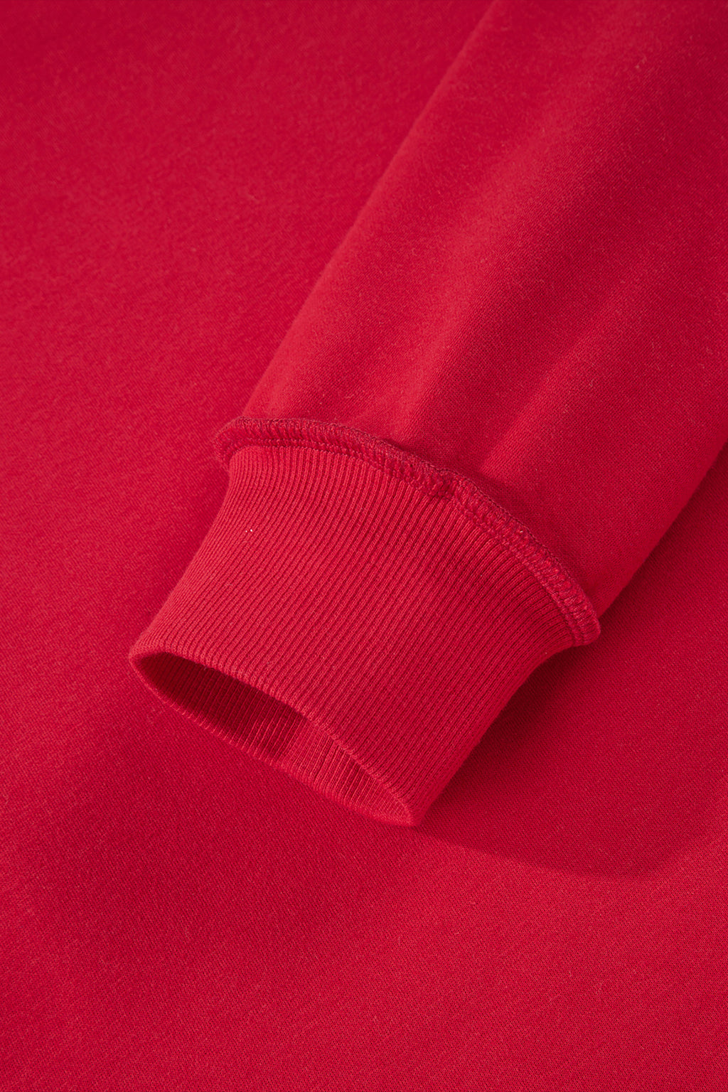 Racing Red Oversize Drop Shoulder Reversible Mock Neck Sweatshirt