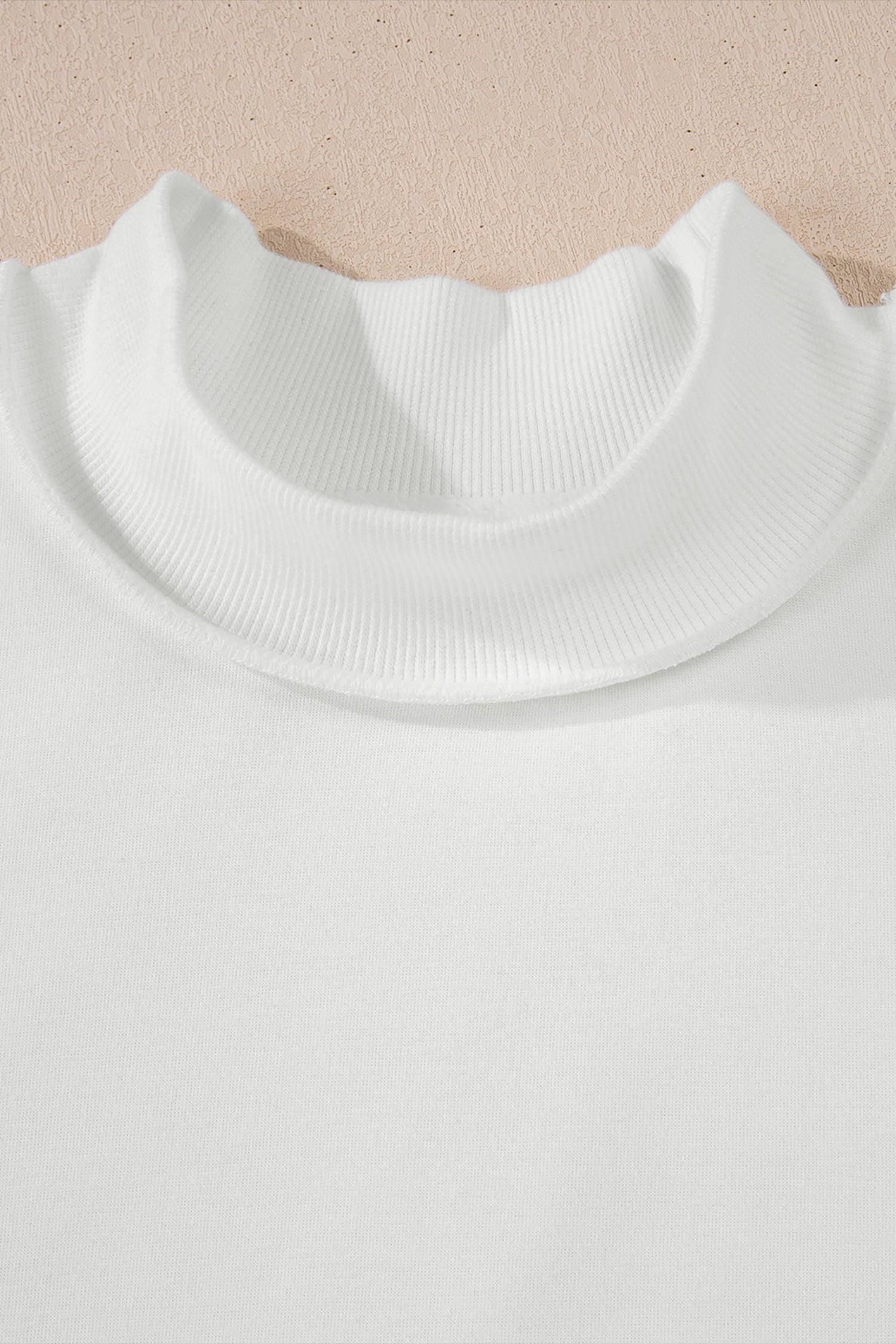 Racing Red Oversize Drop Shoulder Reversible Mock Neck Sweatshirt