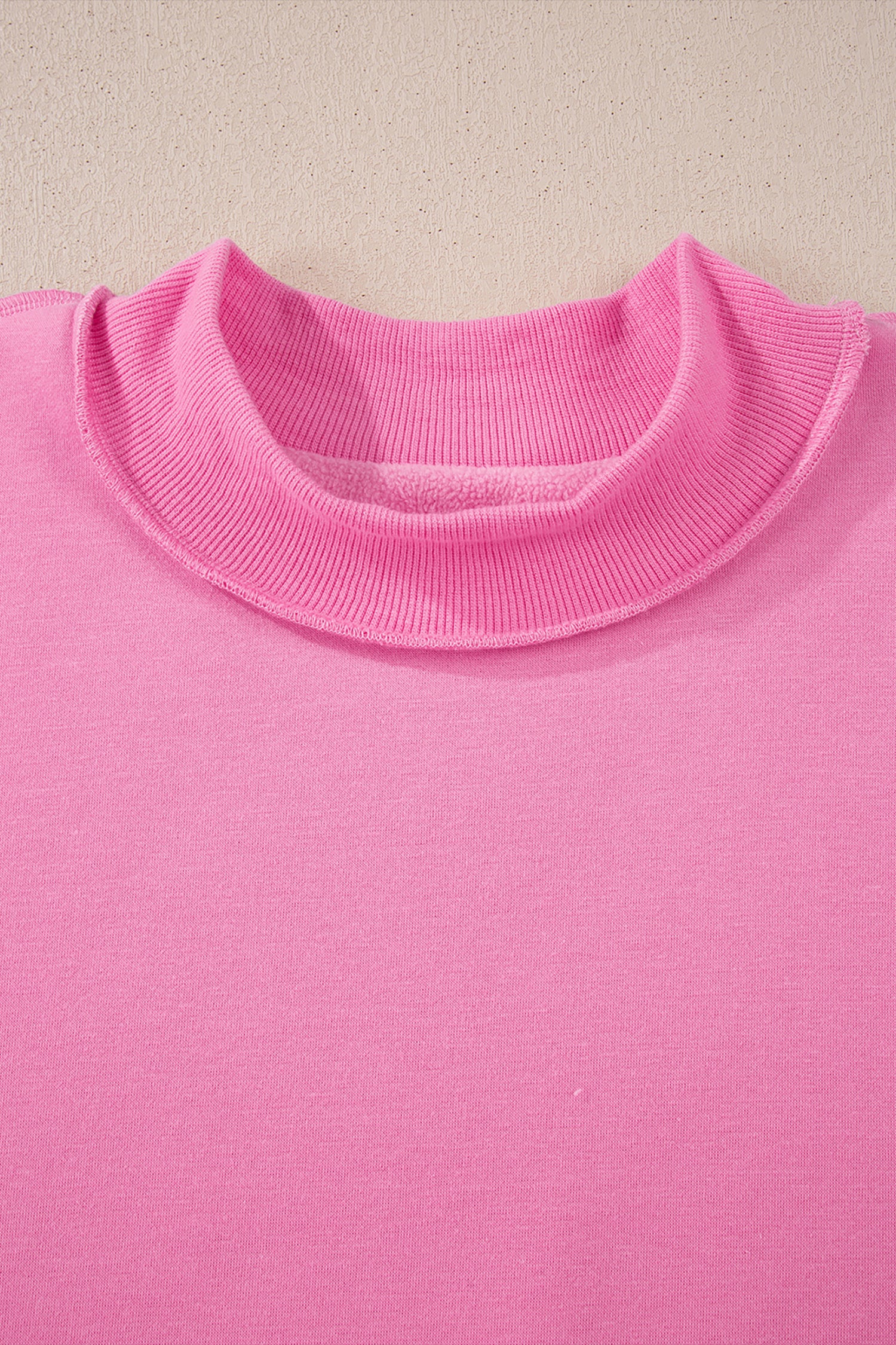 Racing Red Oversize Drop Shoulder Reversible Mock Neck Sweatshirt